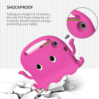 For Samsung Galaxy Tab A11 / A9 Octopus Style EVA Hybrid PC Shockproof Tablet Case with Strap(RoseRed) by bashfashion