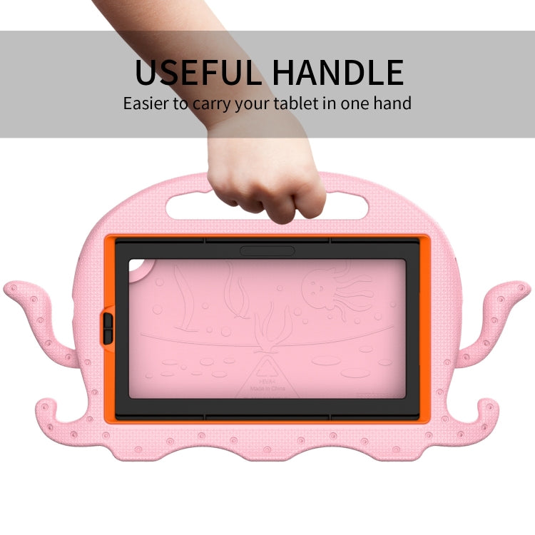 For Samsung Galaxy Tab A11 / A9 Octopus Style EVA Hybrid PC Shockproof Tablet Case with Strap(Pink) by bashfashion
