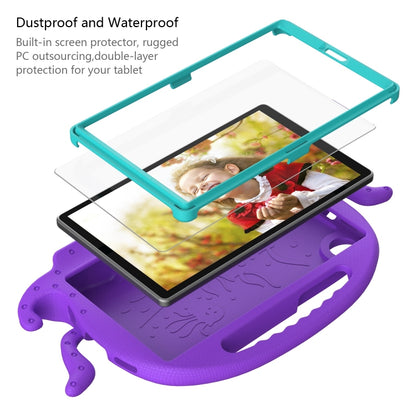 For Samsung Galaxy Tab A11 / A9 Octopus Style EVA Hybrid PC Shockproof Tablet Case with Strap(Purple) by bashfashion