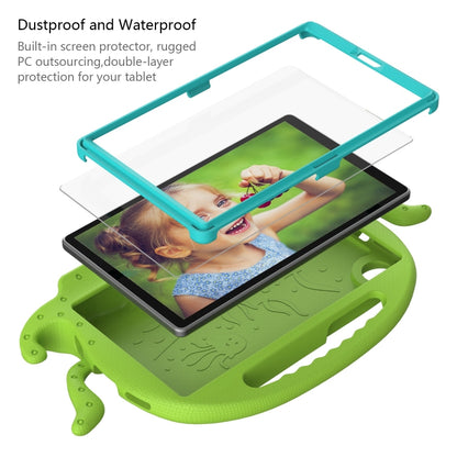 For Samsung Galaxy Tab A11 / A9 Octopus Style EVA Hybrid PC Shockproof Tablet Case with Strap(Grass Green) by bashfashion