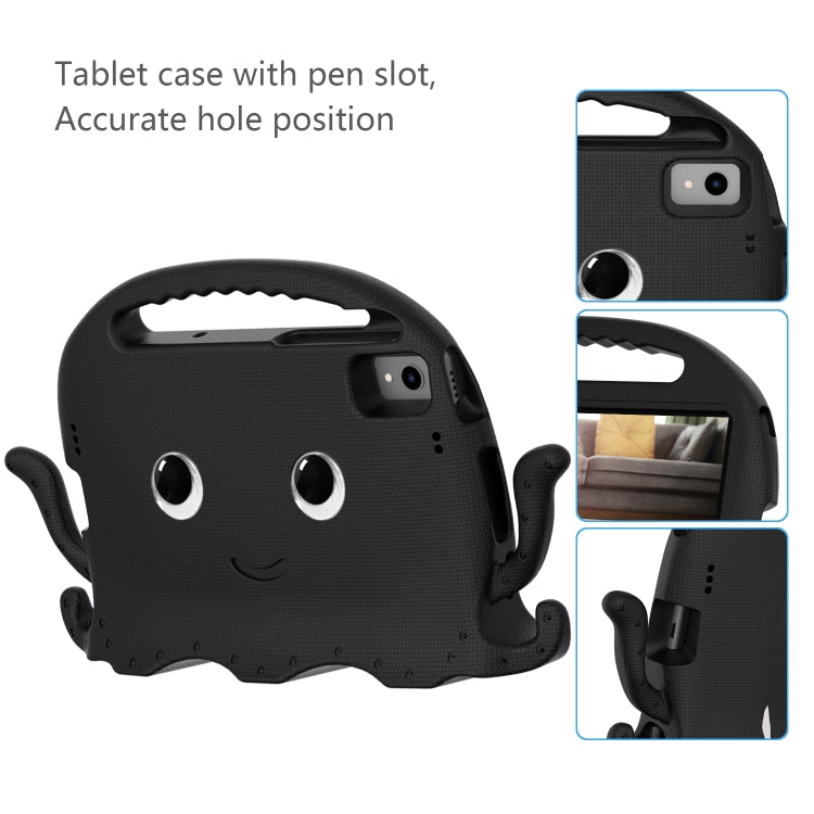 For Samsung Galaxy Tab S6 Lite 2024 Octopus Style EVA Hybrid PC Shockproof Tablet Case with Strap(Black) by bashfashion
