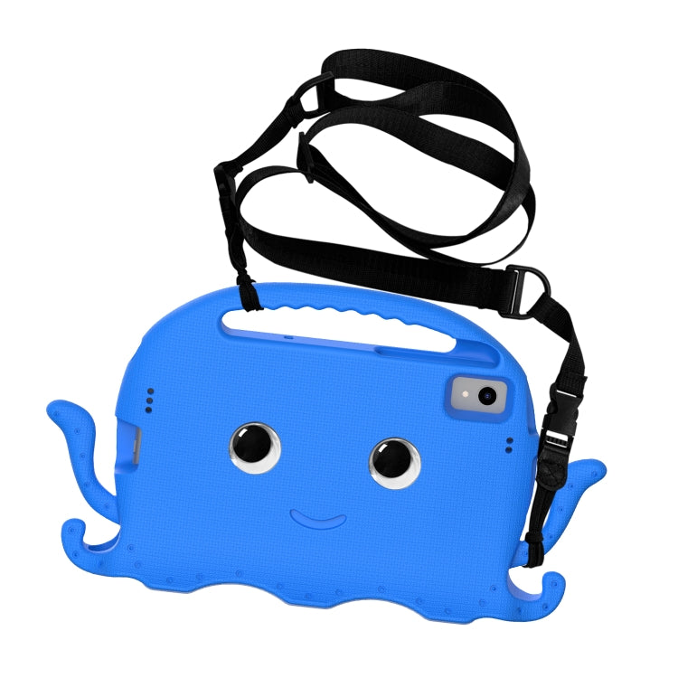 For Samsung Galaxy Tab S6 Lite 2024 Octopus Style EVA Hybrid PC Shockproof Tablet Case with Strap(Blue) by bashfashion