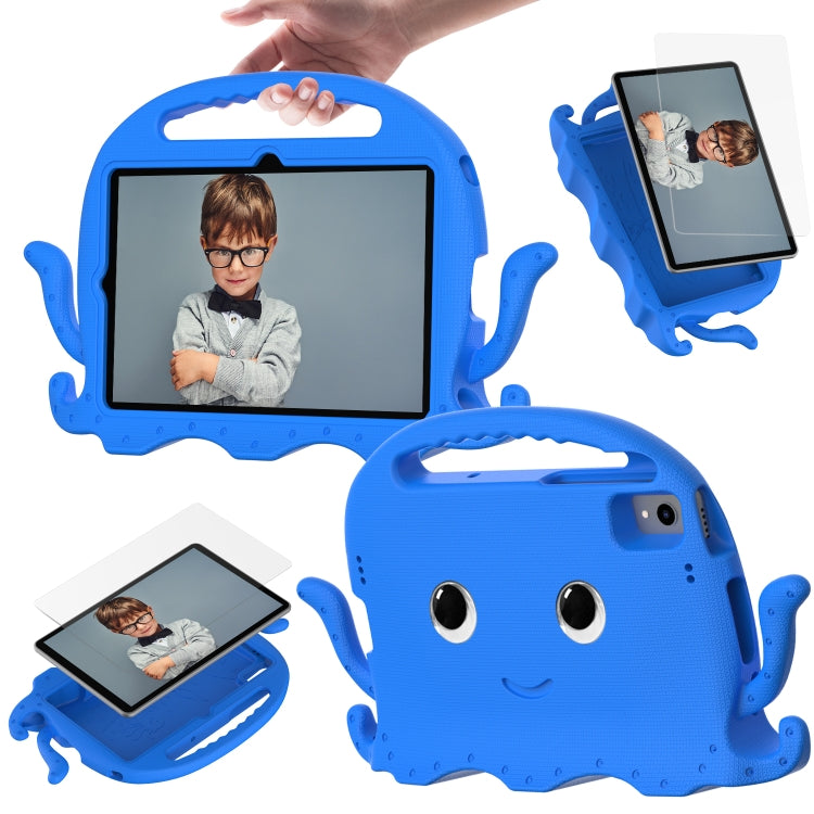 For Samsung Galaxy Tab S6 Lite 2024 Octopus Style EVA Hybrid PC Shockproof Tablet Case with Strap(Blue) by bashfashion