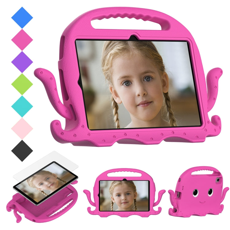 For Samsung Galaxy Tab S6 Lite 2024 Octopus Style EVA Hybrid PC Shockproof Tablet Case with Strap(RoseRed) by bashfashion