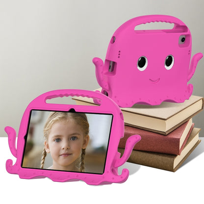 For Samsung Galaxy Tab S6 Lite 2024 Octopus Style EVA Hybrid PC Shockproof Tablet Case with Strap(RoseRed) by bashfashion