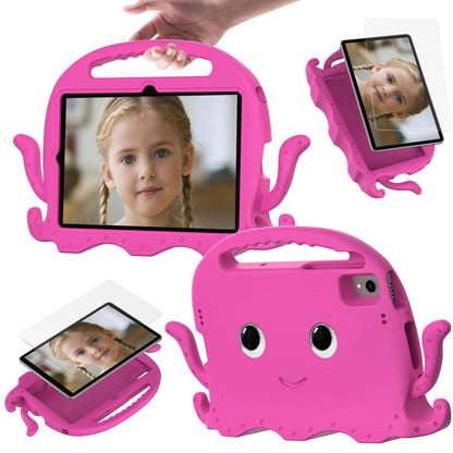 For Samsung Galaxy Tab S6 Lite 2024 Octopus Style EVA Hybrid PC Shockproof Tablet Case with Strap(RoseRed) by bashfashion