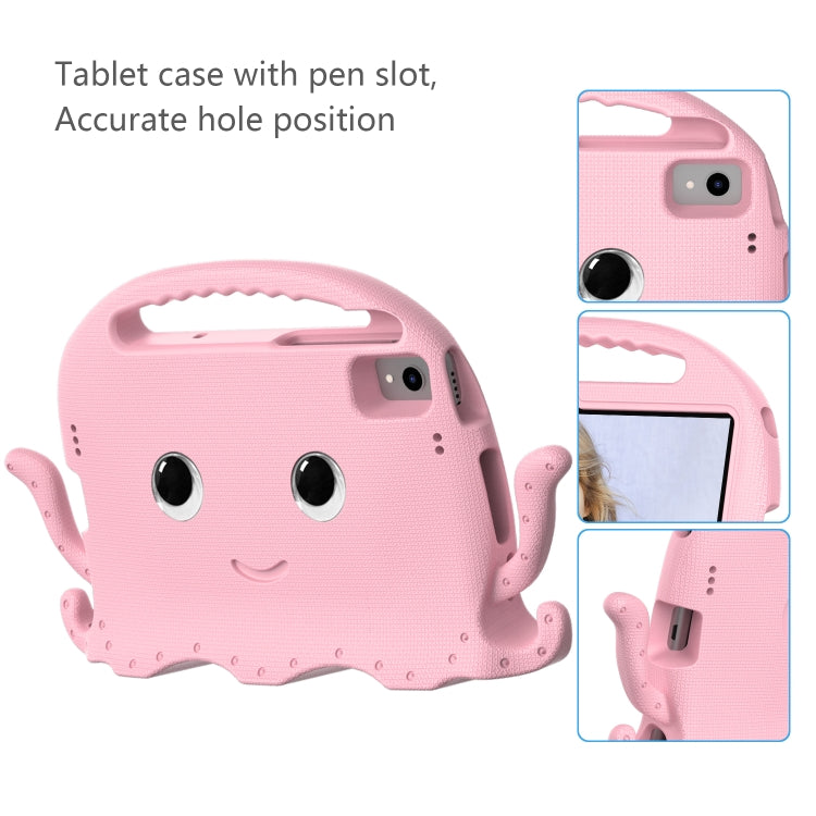 For Samsung Galaxy Tab S6 Lite 2024 Octopus Style EVA Hybrid PC Shockproof Tablet Case with Strap(Pink) by bashfashion