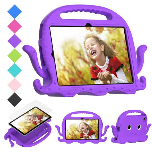 For Samsung Galaxy Tab S6 Lite 2024 Octopus Style EVA Hybrid PC Shockproof Tablet Case with Strap(Purple) by bashfashion
