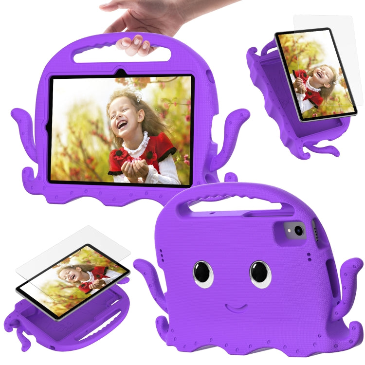 For Samsung Galaxy Tab S6 Lite 2024 Octopus Style EVA Hybrid PC Shockproof Tablet Case with Strap(Purple) by bashfashion