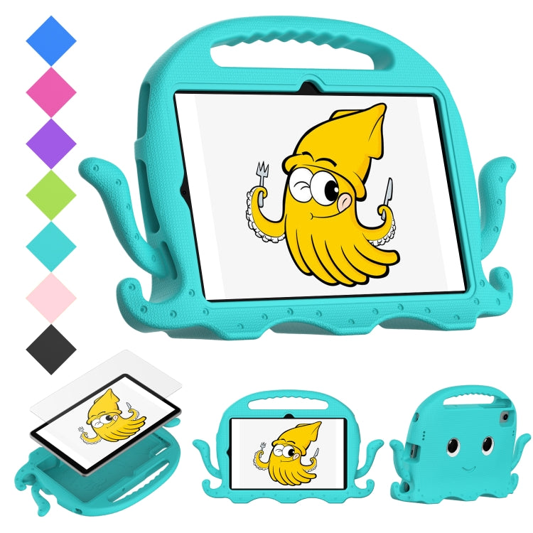 For Samsung Galaxy Tab S6 Lite 2024 Octopus Style EVA Hybrid PC Shockproof Tablet Case with Strap(Glacial Green) by bashfashion