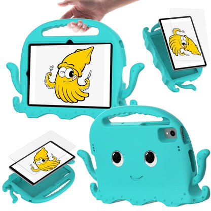 For Samsung Galaxy Tab S6 Lite 2024 Octopus Style EVA Hybrid PC Shockproof Tablet Case with Strap(Glacial Green) by bashfashion