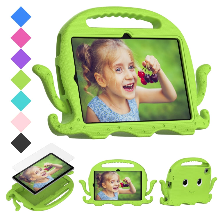 For Samsung Galaxy Tab S6 Lite 2024 Octopus Style EVA Hybrid PC Shockproof Tablet Case with Strap(Grass Green) by bashfashion