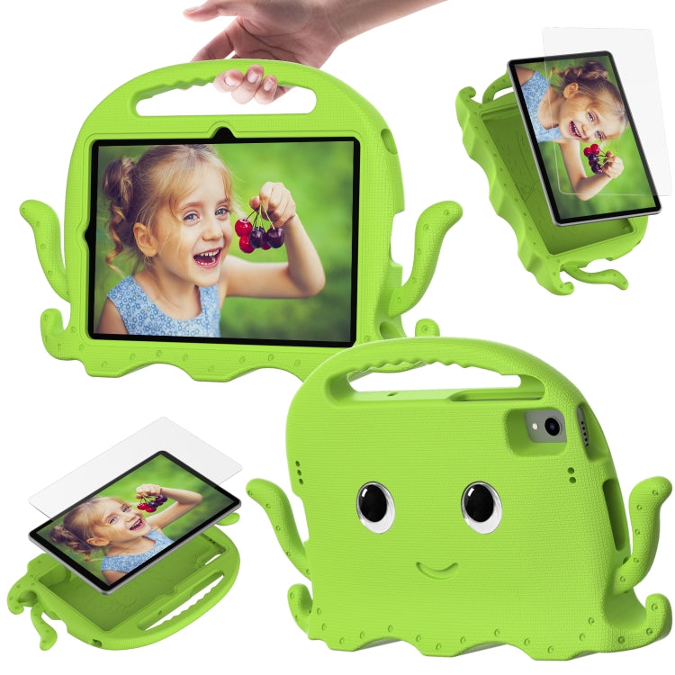 For Samsung Galaxy Tab S6 Lite 2024 Octopus Style EVA Hybrid PC Shockproof Tablet Case with Strap(Grass Green) by bashfashion