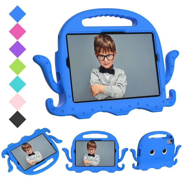 For Samsung Galaxy Tab S9 / S9 FE / S7 / S8 Octopus Style EVA Hybrid PC Shockproof Tablet Case with Strap(Blue) by bashfashion