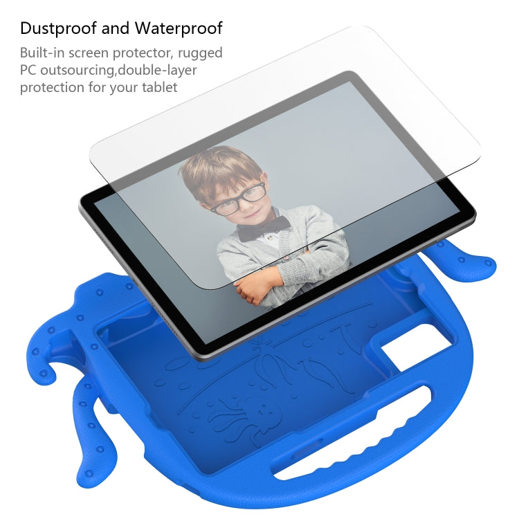 For Samsung Galaxy Tab S9 / S9 FE / S7 / S8 Octopus Style EVA Hybrid PC Shockproof Tablet Case with Strap(Blue) by bashfashion