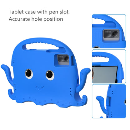 For Samsung Galaxy Tab S9 / S9 FE / S7 / S8 Octopus Style EVA Hybrid PC Shockproof Tablet Case with Strap(Blue) by bashfashion