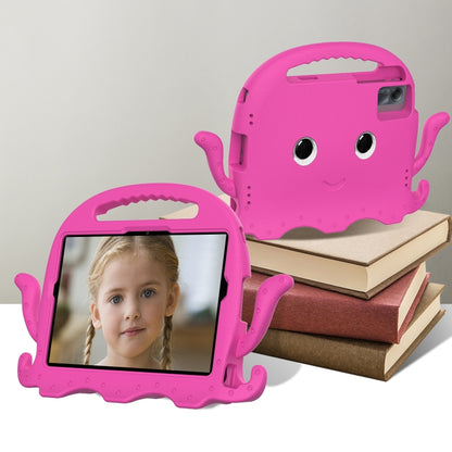For Samsung Galaxy Tab S9 / S9 FE / S7 / S8 Octopus Style EVA Hybrid PC Shockproof Tablet Case with Strap(RoseRed) by bashfashion