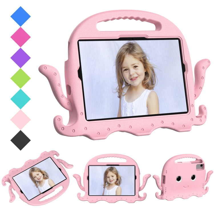 For Samsung Galaxy Tab S9 / S9 FE / S7 / S8 Octopus Style EVA Hybrid PC Shockproof Tablet Case with Strap(Pink) by bashfashion