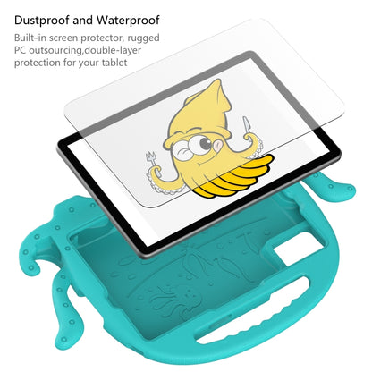 For Samsung Galaxy Tab S9 / S9 FE / S7 / S8 Octopus Style EVA Hybrid PC Shockproof Tablet Case with Strap(Glacial Green) by bashfashion