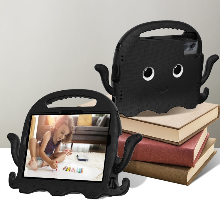 For Samsung Galaxy Tab A11+ / A9+ Octopus Style EVA Hybrid PC Shockproof Tablet Case with Strap(Black) by bashfashion