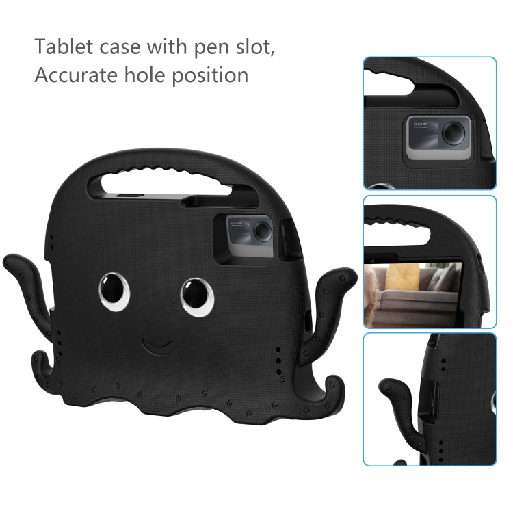 For Samsung Galaxy Tab A11+ / A9+ Octopus Style EVA Hybrid PC Shockproof Tablet Case with Strap(Black) by bashfashion