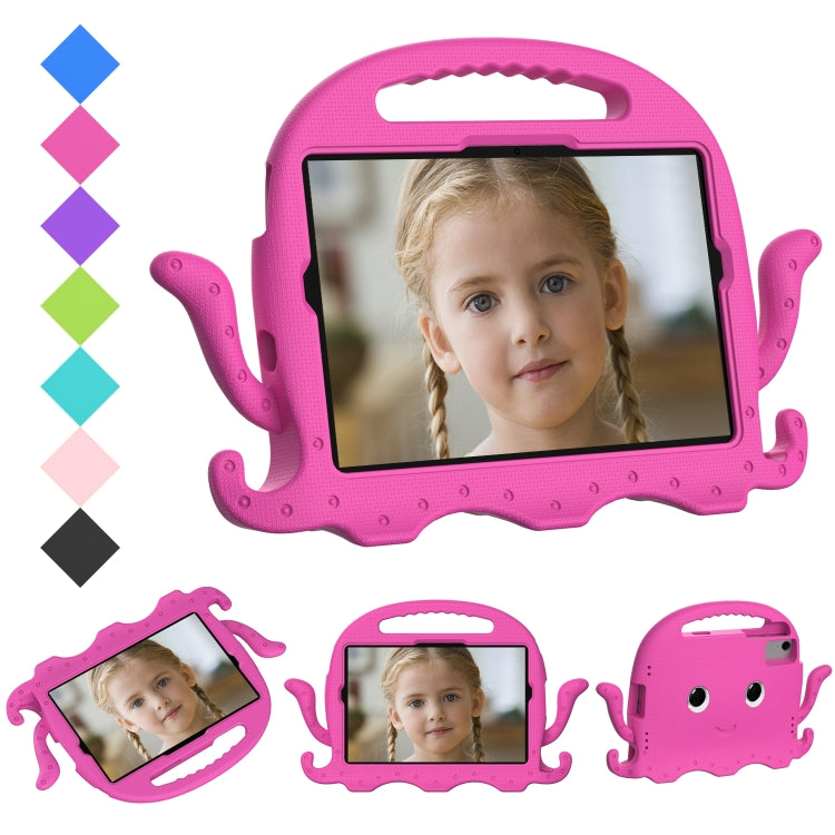 For Samsung Galaxy Tab A11+ / A9+ Octopus Style EVA Hybrid PC Shockproof Tablet Case with Strap(RoseRed) by bashfashion