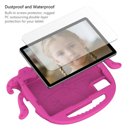 For Samsung Galaxy Tab A11+ / A9+ Octopus Style EVA Hybrid PC Shockproof Tablet Case with Strap(RoseRed) by bashfashion
