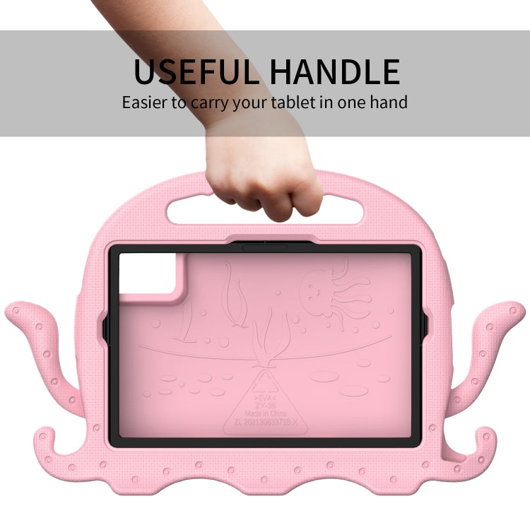 For Samsung Galaxy Tab A11+ / A9+ Octopus Style EVA Hybrid PC Shockproof Tablet Case with Strap(Pink) by bashfashion