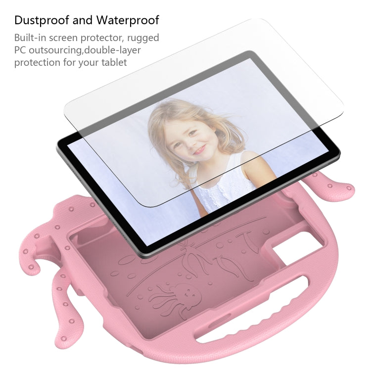 For Samsung Galaxy Tab A11+ / A9+ Octopus Style EVA Hybrid PC Shockproof Tablet Case with Strap(Pink) by bashfashion