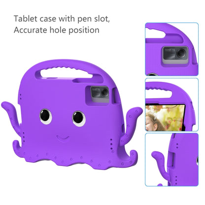 For Samsung Galaxy Tab A11+ / A9+ Octopus Style EVA Hybrid PC Shockproof Tablet Case with Strap(Purple) by bashfashion