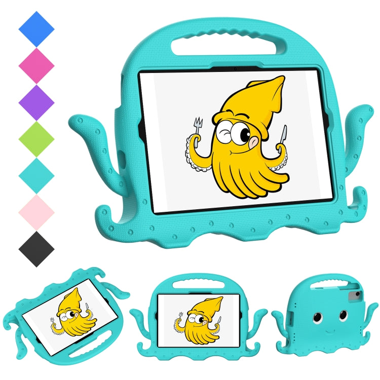 For Samsung Galaxy Tab A11+ / A9+ Octopus Style EVA Hybrid PC Shockproof Tablet Case with Strap(Glacial Green) by bashfashion