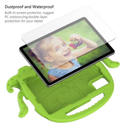 For Samsung Galaxy Tab A11+ / A9+ Octopus Style EVA Hybrid PC Shockproof Tablet Case with Strap(Grass Green) by bashfashion