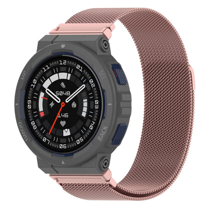 For Amazfit Active Edge A2212 Milan Magnetic Steel Mesh Watch Band(Pink) by bashfashion