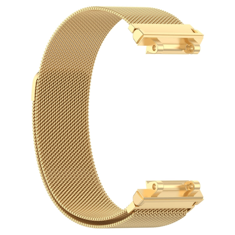 For Amazfit Active Edge A2212 Milan Magnetic Steel Mesh Watch Band(Gold) by bashfashion