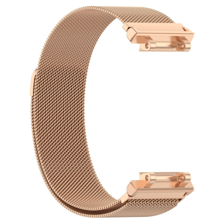 For Amazfit Active Edge A2212 Milan Magnetic Steel Mesh Watch Band(Rose Gold) by bashfashion