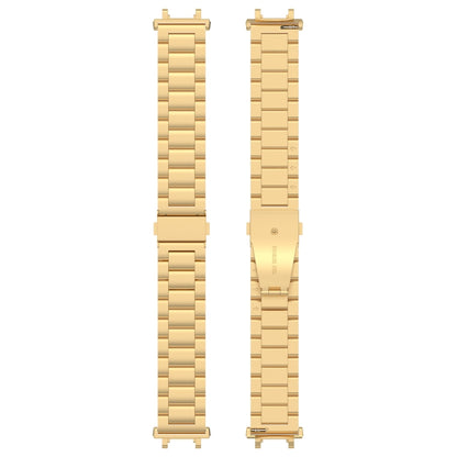 For Amazfit Active Edge A2212 Three Beads Stainless Steel Watch Band(Gold) by bashfashion