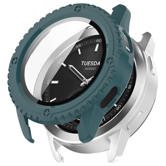 For Xiaomi Watch S3 PC + Tempered Film Integrated Watch Protective Case(Green) by bashfashion