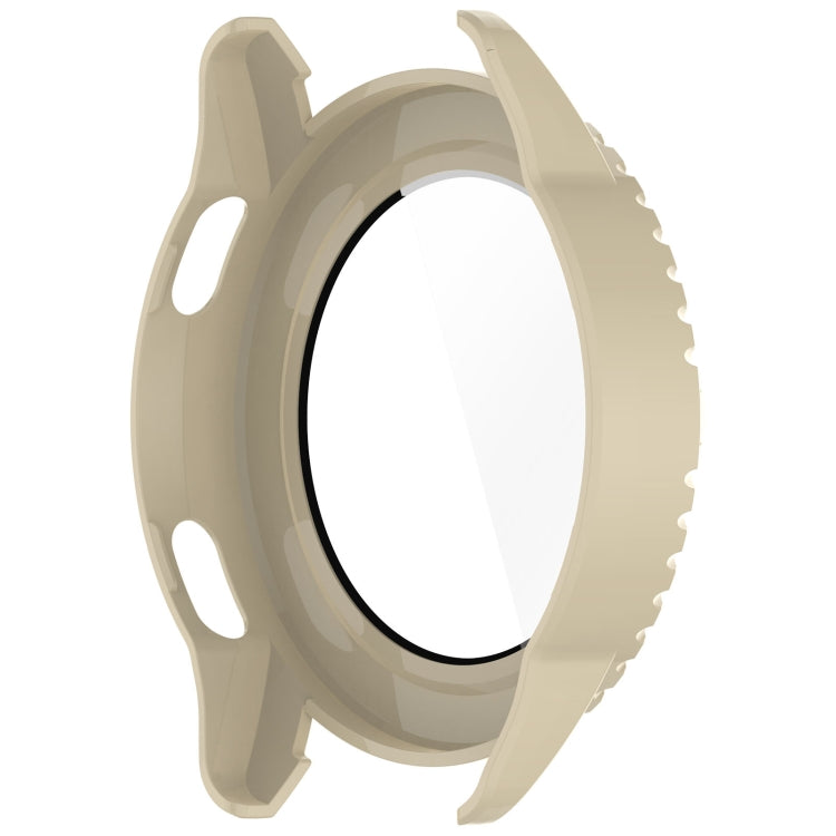 For Xiaomi Watch S3 PC + Tempered Film Integrated Watch Protective Case(Beige) by bashfashion