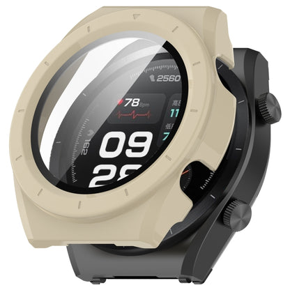 For Xiaomi Watch H1 PC + Tempered Film Integrated Watch Protective Case(Beige) by bashfashion
