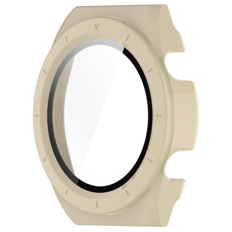 For Xiaomi Watch H1 PC + Tempered Film Integrated Watch Protective Case(Beige) by bashfashion