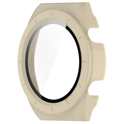 For Xiaomi Watch H1 PC + Tempered Film Integrated Watch Protective Case(Beige) by bashfashion