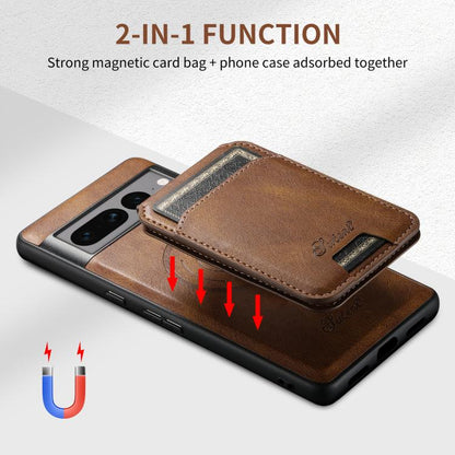 For Google Pixel 9 Suteni H15 Oil Eax Leather Detachable Wallet Back Phone Case(Khaki) by Suteni