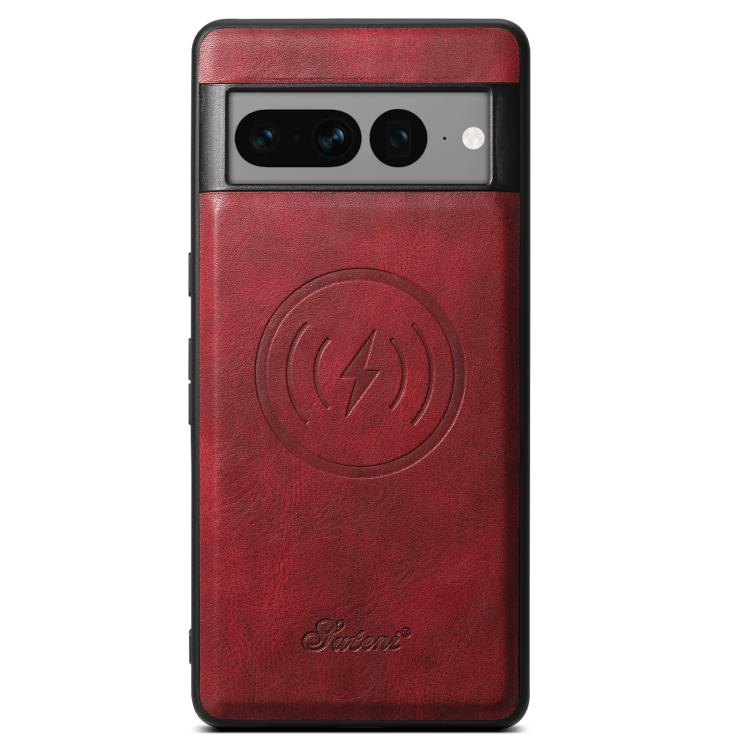 For Google Pixel 9 Pro Suteni H15 Oil Eax Leather Detachable Wallet Back Phone Case(Red) by Suteni