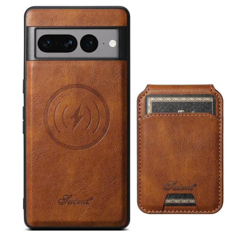 For Google Pixel 10 Pro Suteni H15 Oil Eax Leather Detachable Wallet Back Phone Case(Brown) by Suteni
