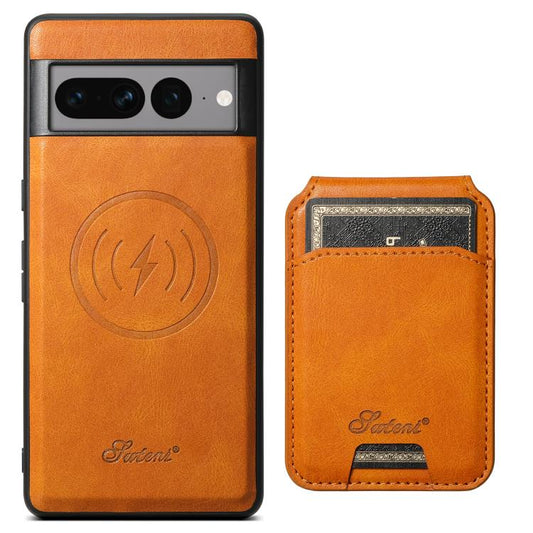 For Google Pixel 10 Suteni H15 Oil Eax Leather Detachable Wallet Back Phone Case(Khaki) by Suteni