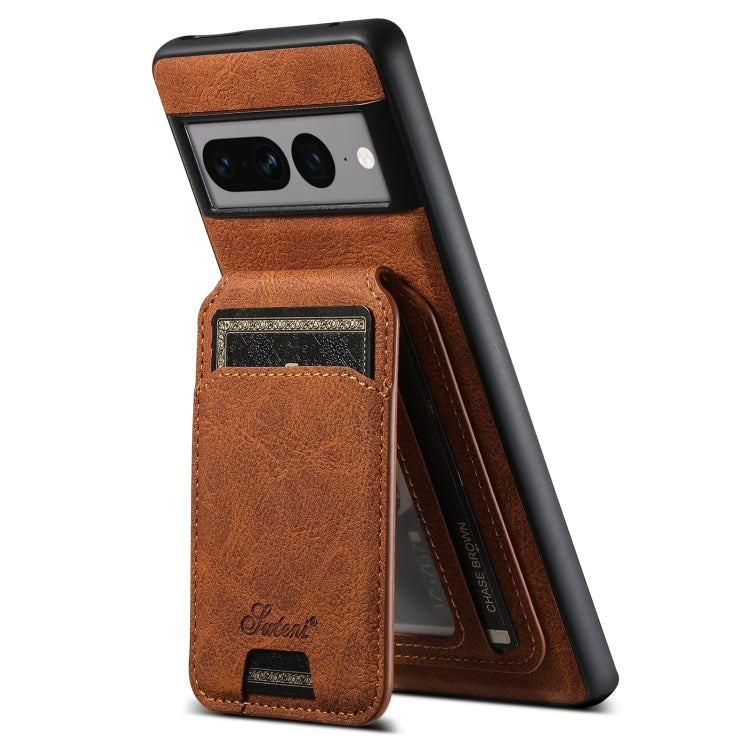 For Google Pixel 8 Pro Suteni H16 Litchi Texture Leather Detachable Wallet Back Phone Case(Brown) by Suteni