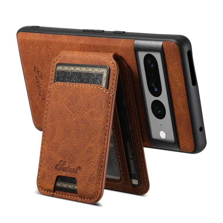 For Google Pixel 7 Pro Suteni H16 Litchi Texture Leather Detachable Wallet Back Phone Case(Black) by Suteni