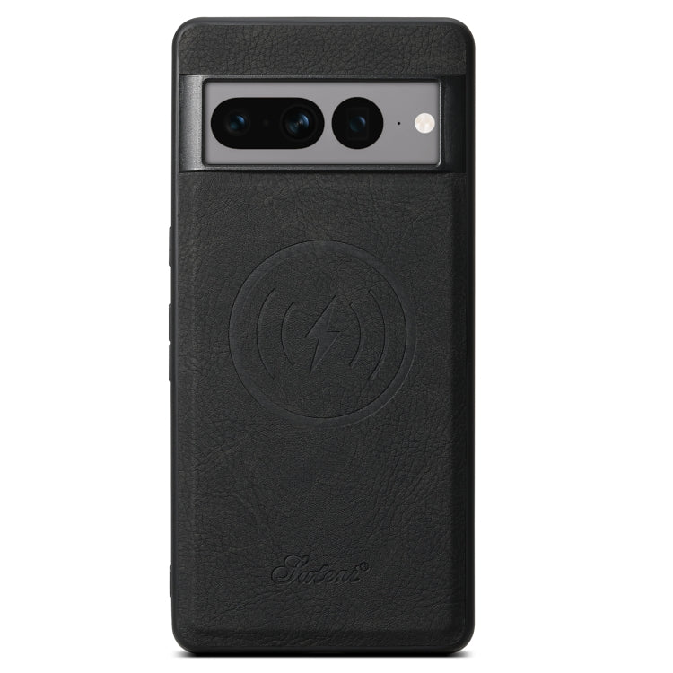 For Google Pixel 8a Suteni H16 Litchi Texture Leather Detachable Wallet Back Phone Case(Black) by Suteni