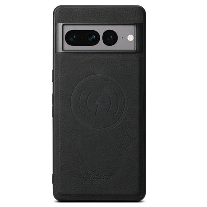 For Google Pixel 8a Suteni H16 Litchi Texture Leather Detachable Wallet Back Phone Case(Black) by Suteni