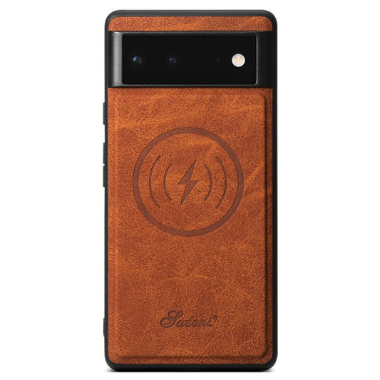 For Google Pixel 9 Pro XL Suteni H16 Litchi Texture Leather Detachable Wallet Back Phone Case(Khaki) by Suteni